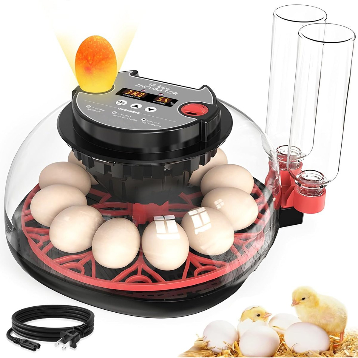 Quail Egg Incubator - Inkubator Telur Otomatis 12 Telur dengan
