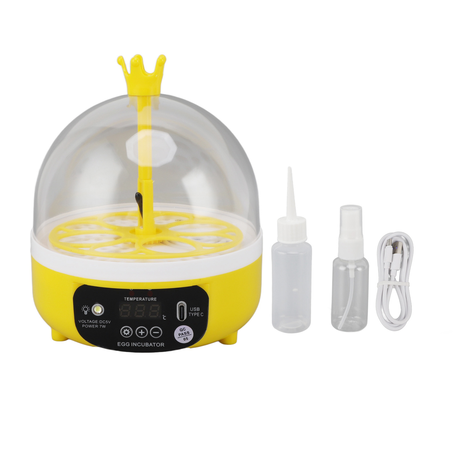 Quail Egg Incubator - Mesin penetas unggas ABS, kontrol kelembapan
