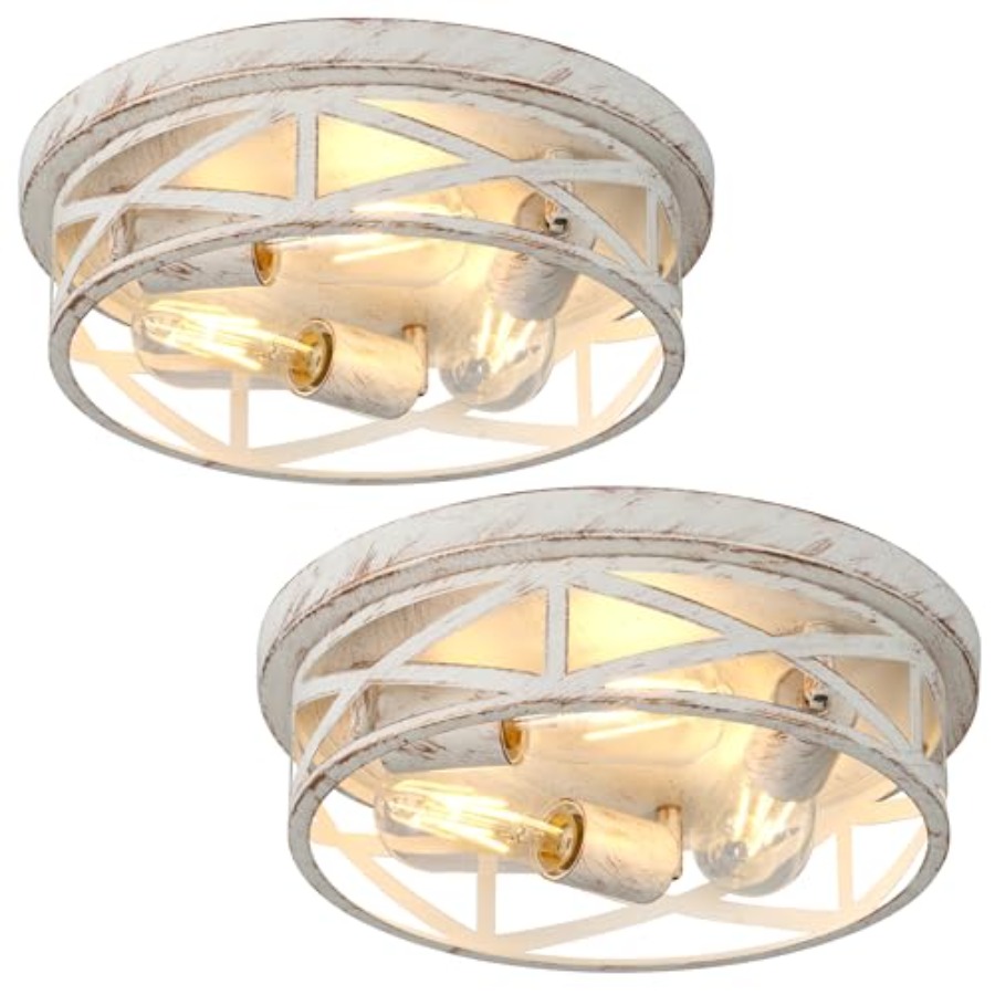 Farming A - Lampu Plafon Flush Mount 13 inci,