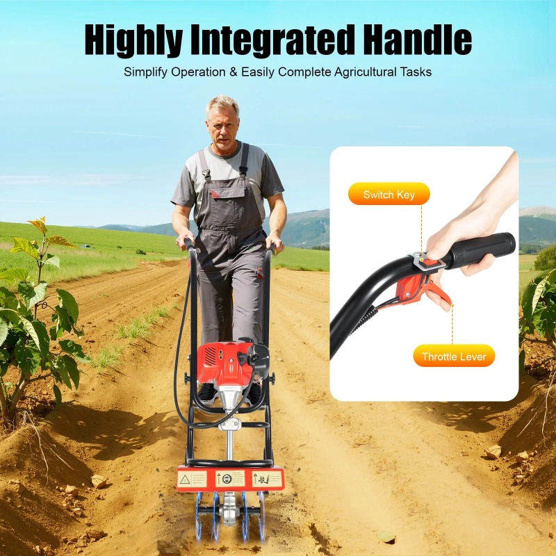 Soil Tilling Cultivator - Penggarap Tanah, 52CC 2 Tak, Pengolah