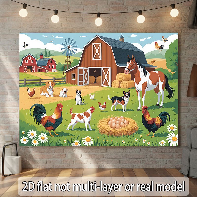 Desain datar 2D, spanduk satu  - Agriculture Farming School ulasan dan harga