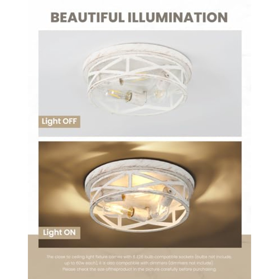 Lampu Plafon Flush Mount 13 in - Farming A ulasan dan harga