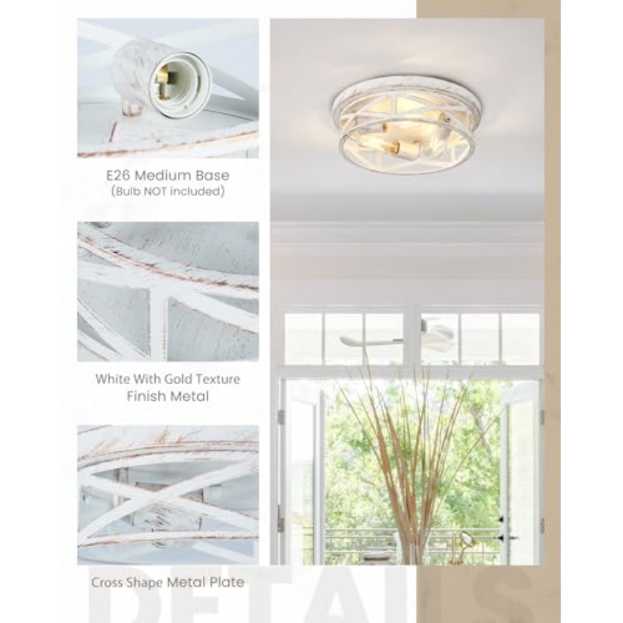 Lampu Plafon Flush Mount 13 in - Farming A ulasan dan harga