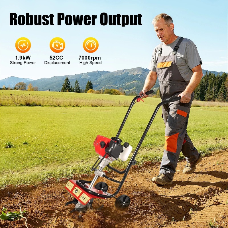 Penggarap Tanah, 52CC 2 Tak, P - Soil Tilling Cultivator ulasan dan harga